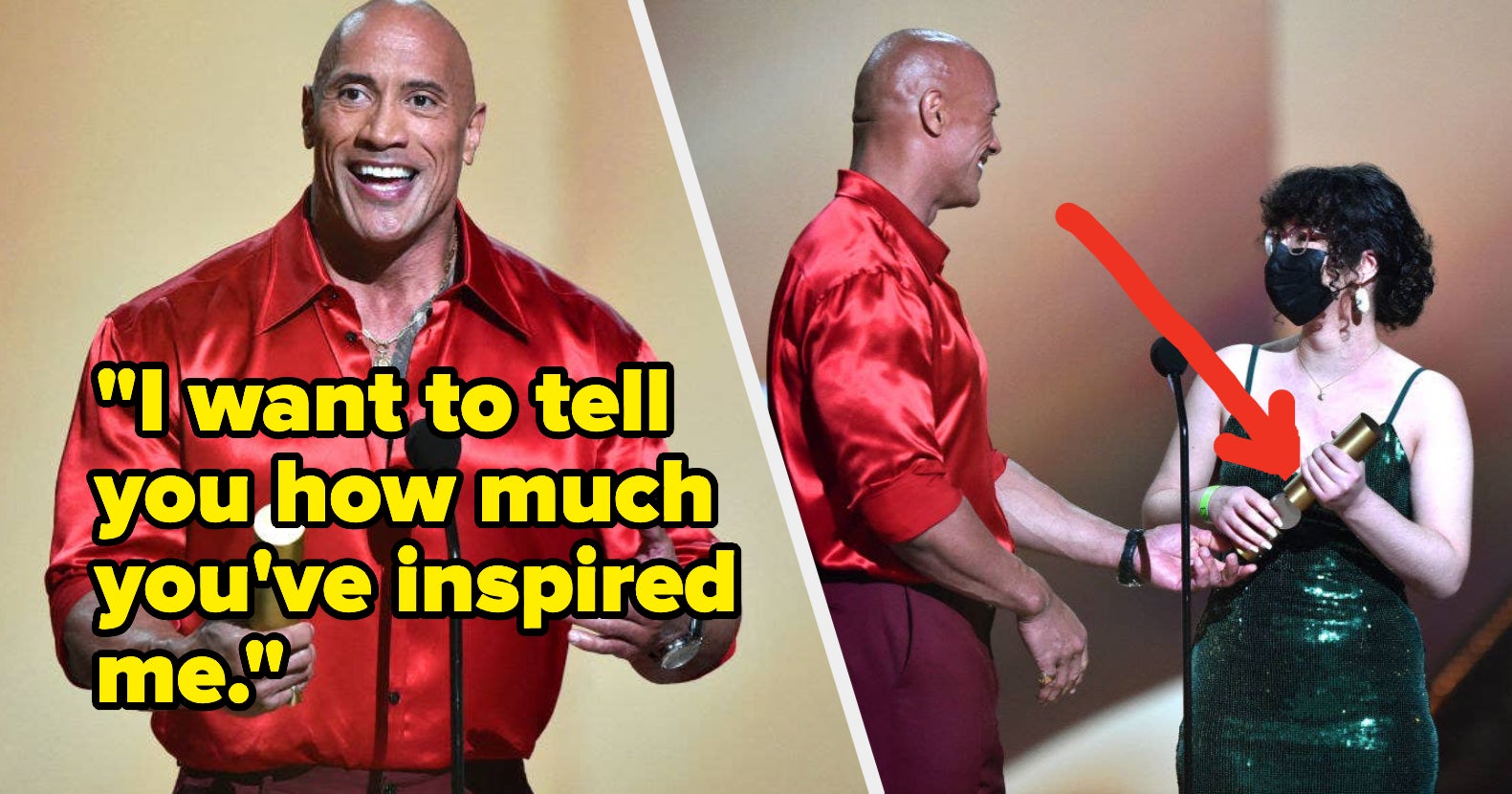 Dwayne "The Rock" Johnson Brought Down The House With His People's Choice Award Speech Dedicating His Award To A Make-A-Wish Recipient