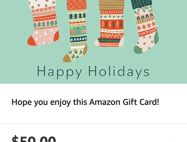 Amazon holiday e-gift card