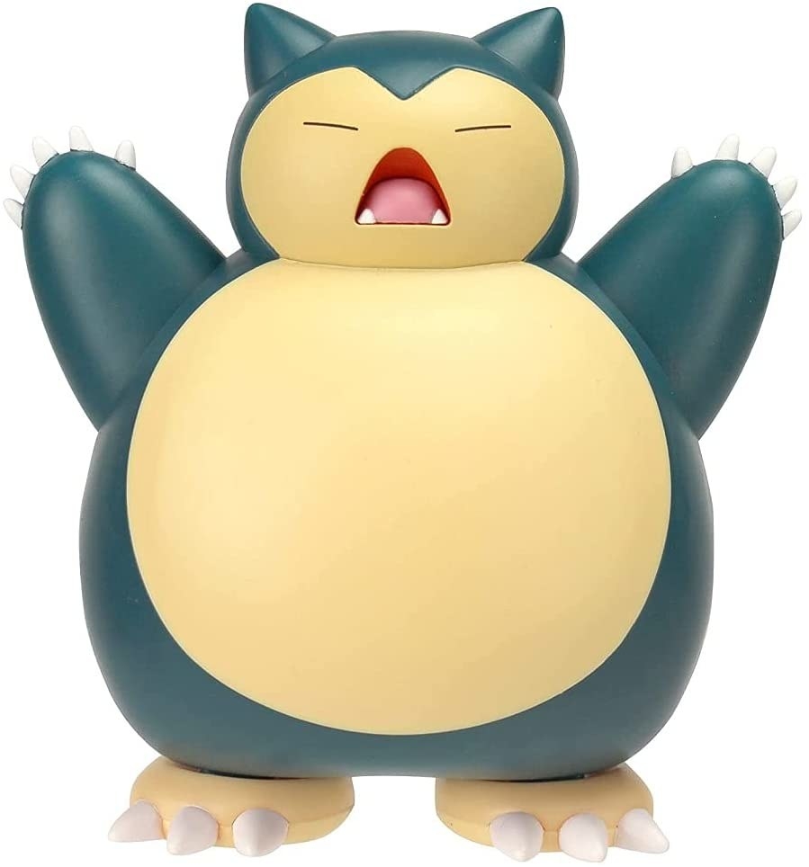 The Snorlax figurine on a blank background