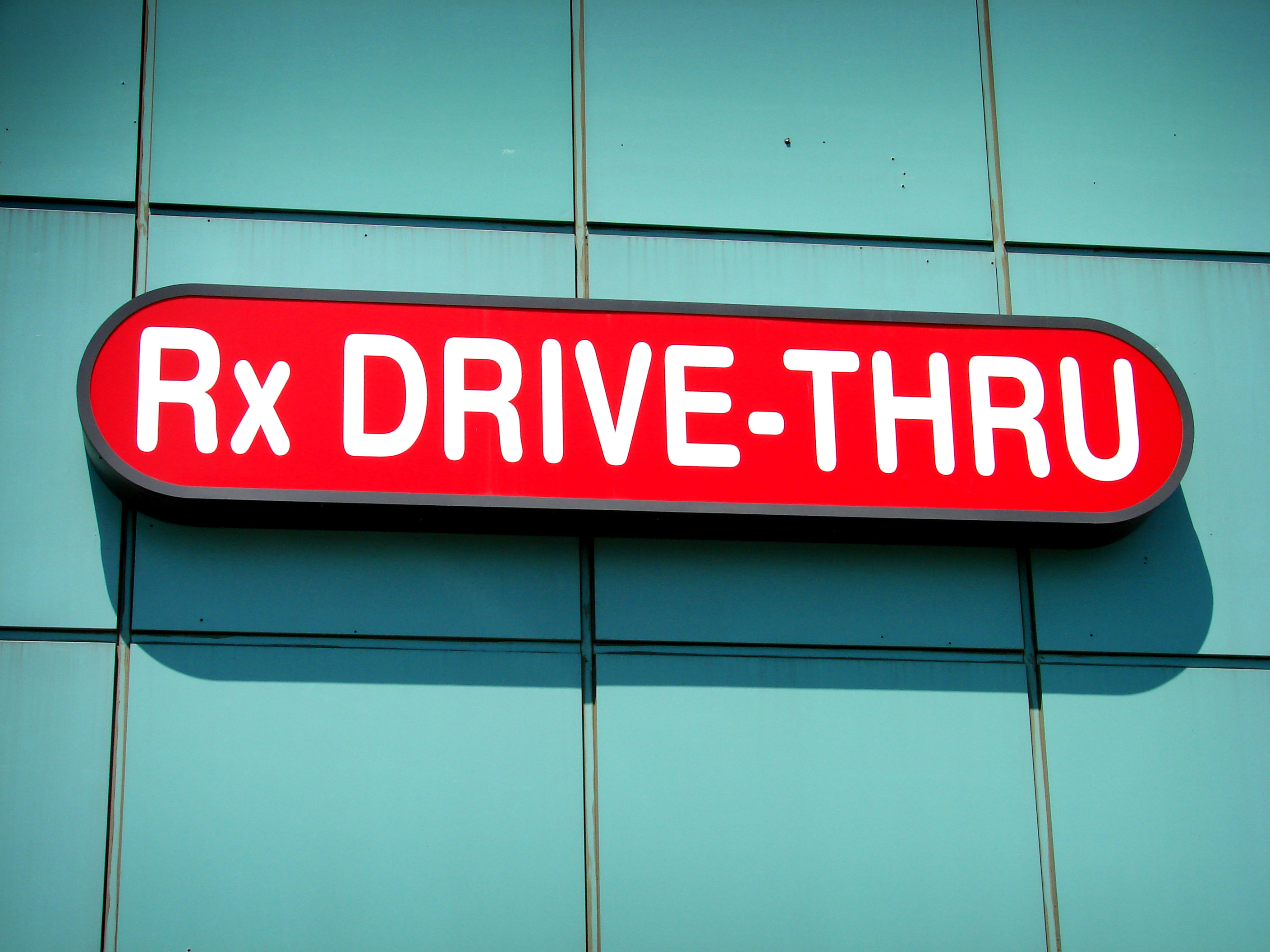 &quot;Rx Drive-thru&quot; sign