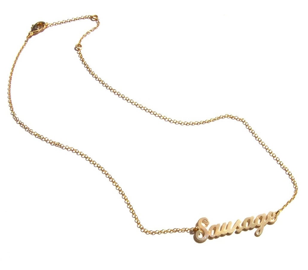 The gold Sausage necklace