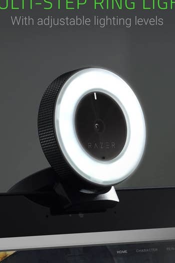 The Razer Kiyo with a built-in ring light