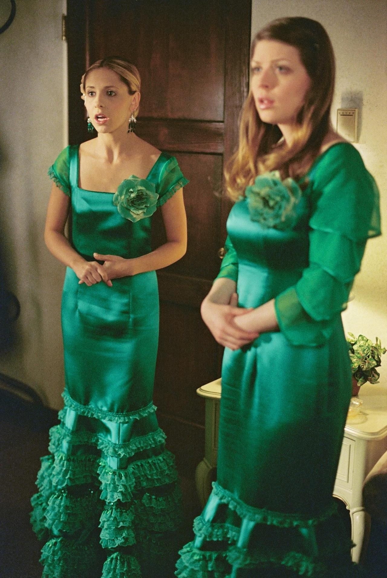 Ugly green 2025 bridesmaid dresses