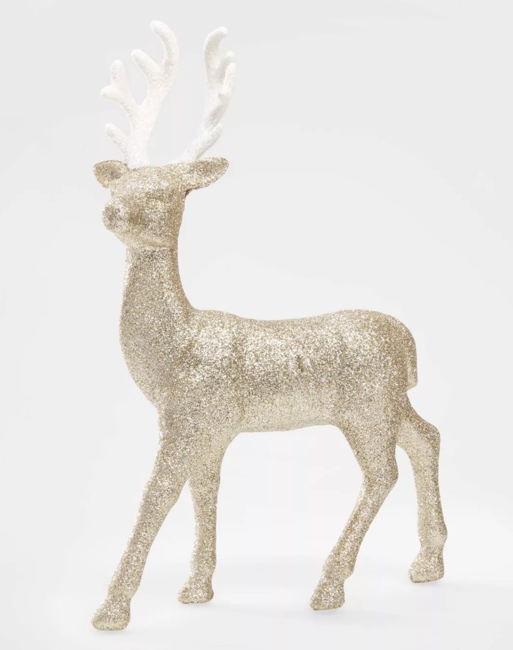 a glitter reindeer figure