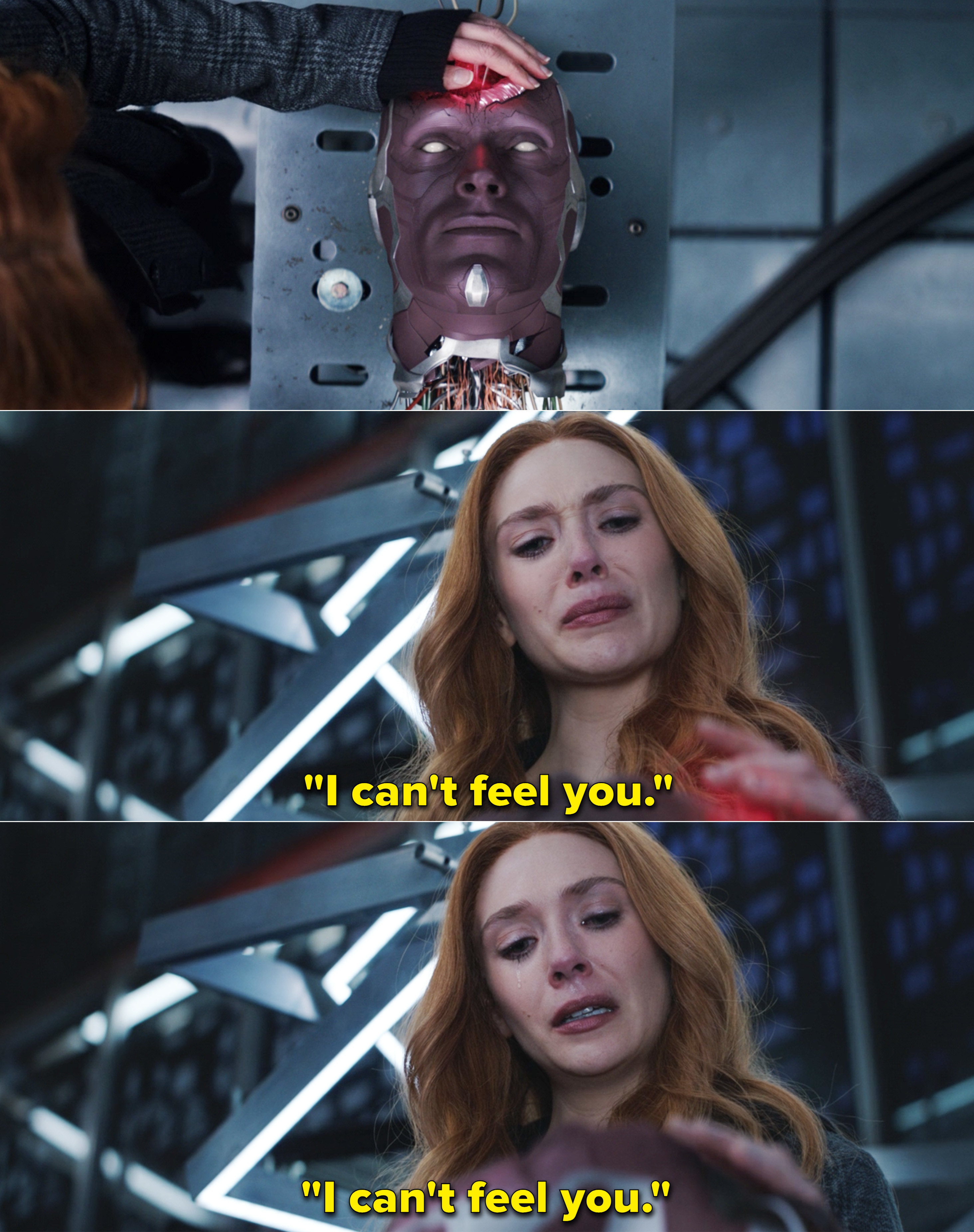 Wanda repeating, &quot;I can&#x27;t feel you&quot;