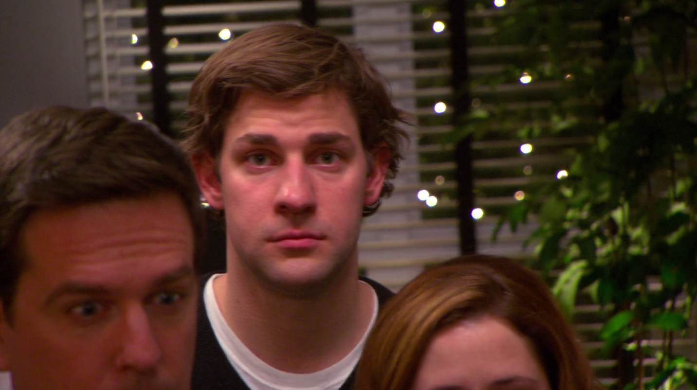Jim from The Office looking worried