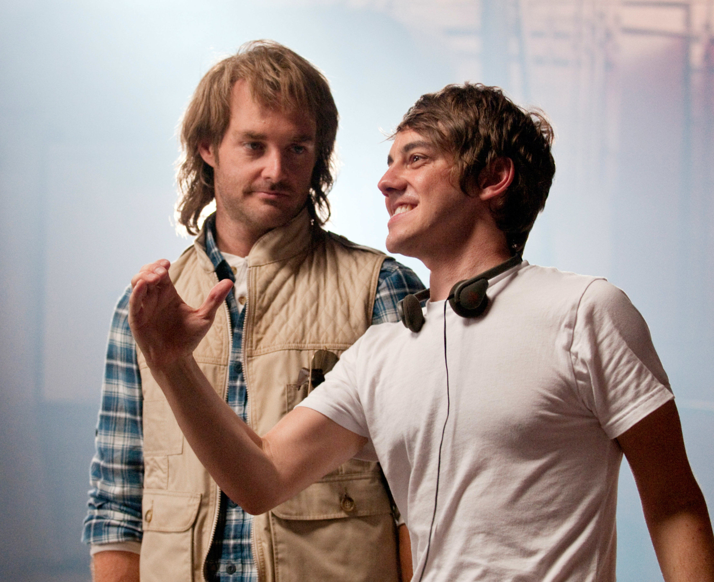 Will and Jorma talk on the set of the movie