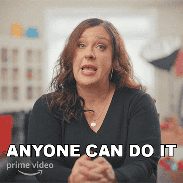Woman saying anyone can do it