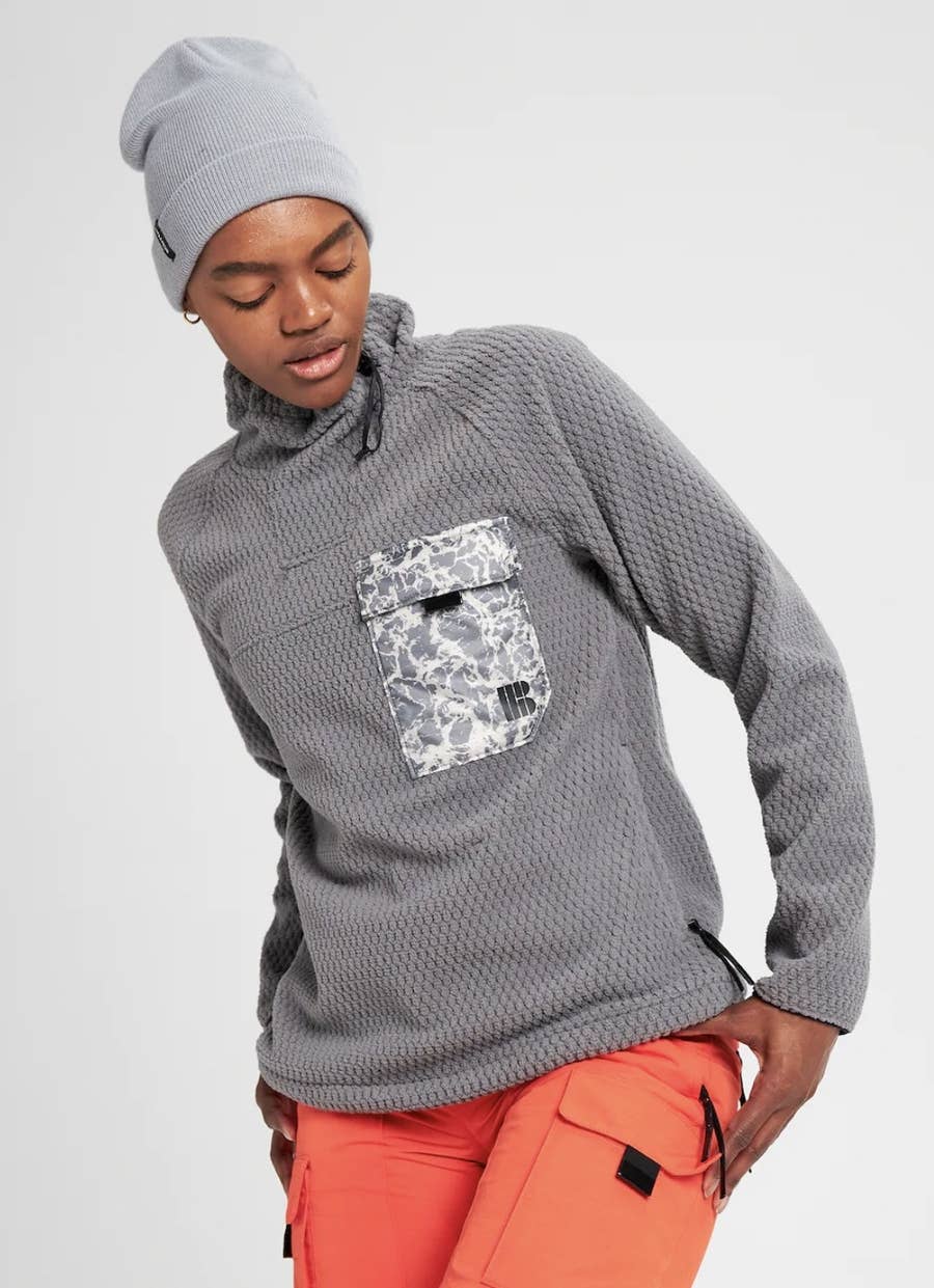 SKIMS Cozy Knit Wrap Top in Smoke Gray Fuzzy Sweater Cropped sz 4X