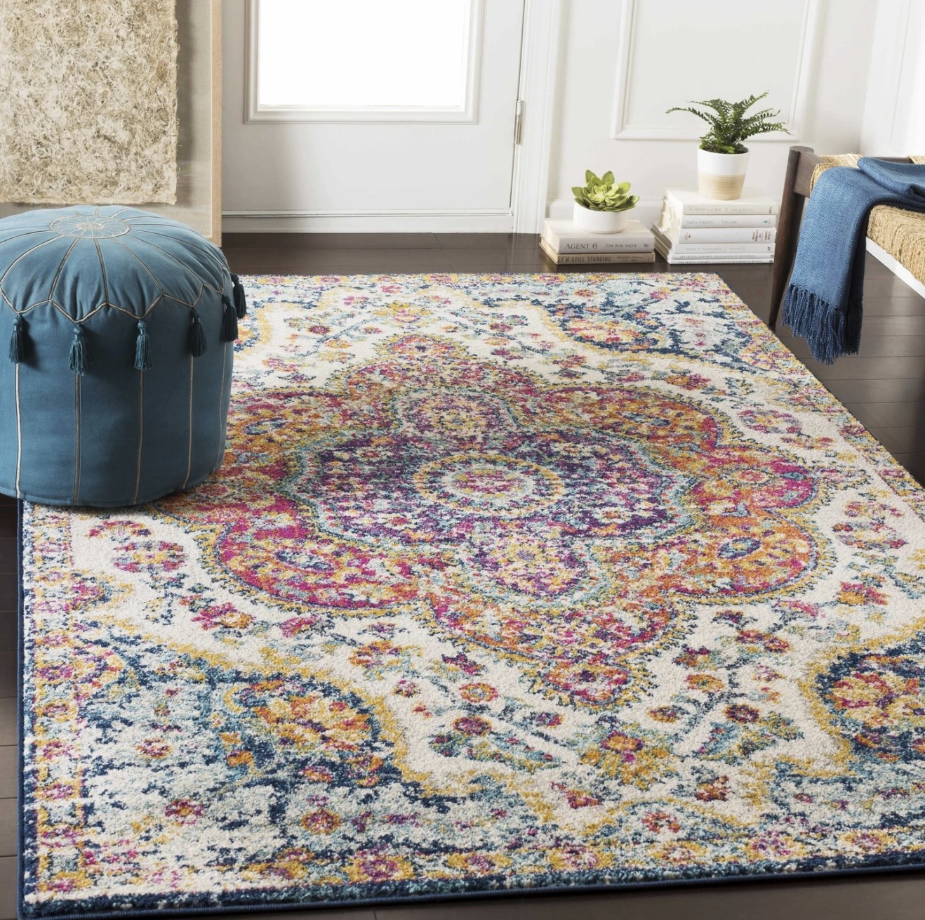 The multicolored rug