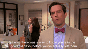 A GIF of Andy Bernard from &quot;The Office&quot;