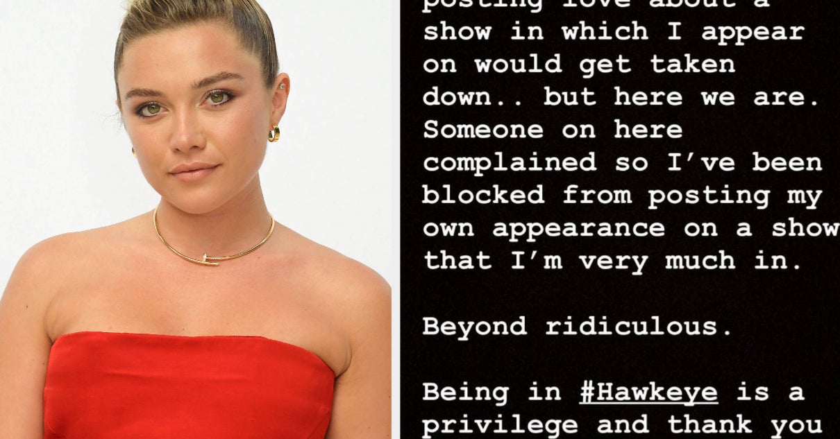 Florence Pugh Said She's "Blocked" From Posting About "Hawkeye" On Instagram After Someone Reported Her