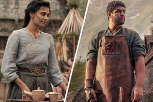 Madeleine Madden and Marcus Rutherford in Wheel of Time