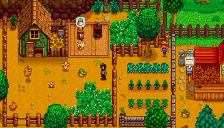 The Stardew Valley game on Nintendo Switch