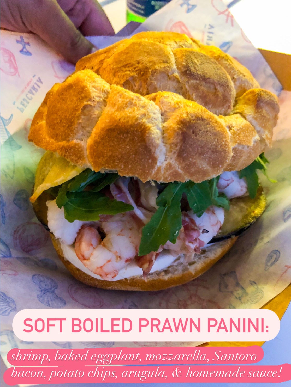 Seafood panini