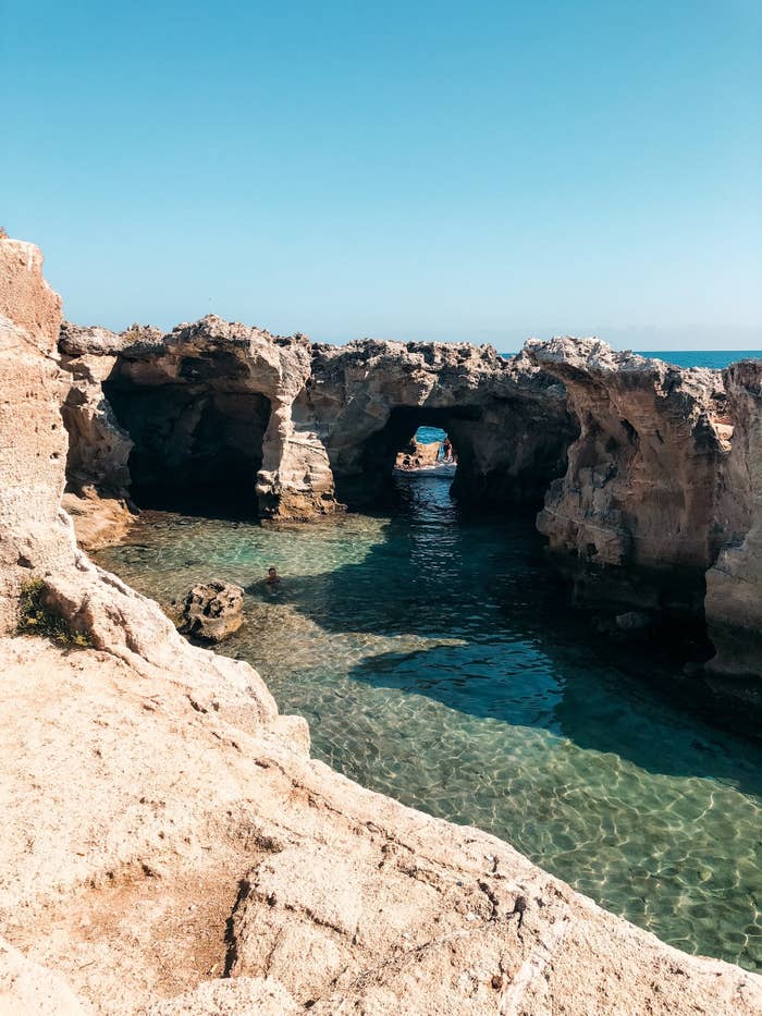 Natural pools overlooking the Adriatic Sea