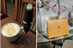 frother and laptop case