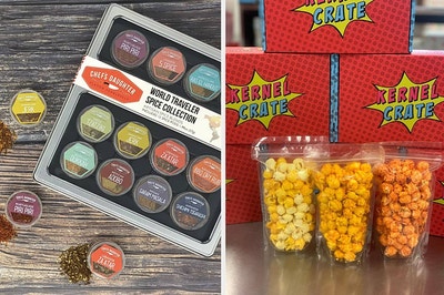 a spice kit and a popcorn subscription