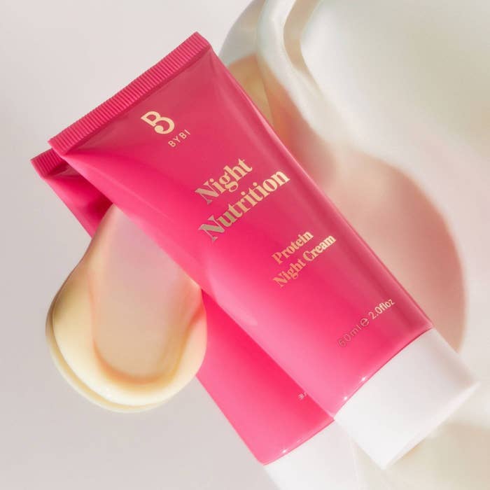 The BYBI clean beauty night nutrition protein smooth and renewing cream