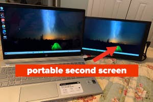 portable second screen attached to a laptop