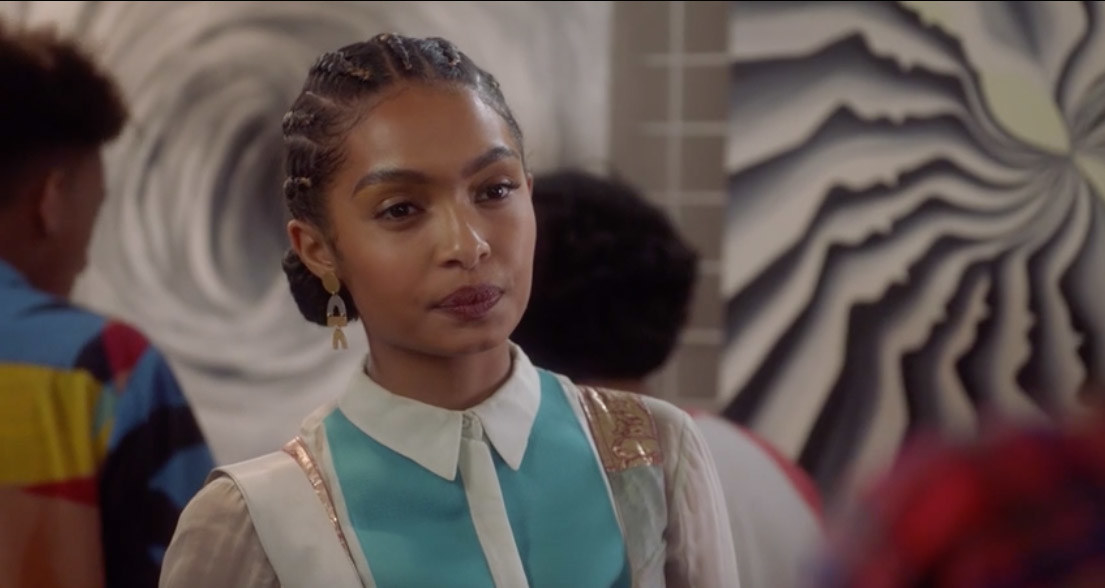 Yara Shahidi with all back braids as Zoey Johnson in &quot;Grown-Ish&quot;