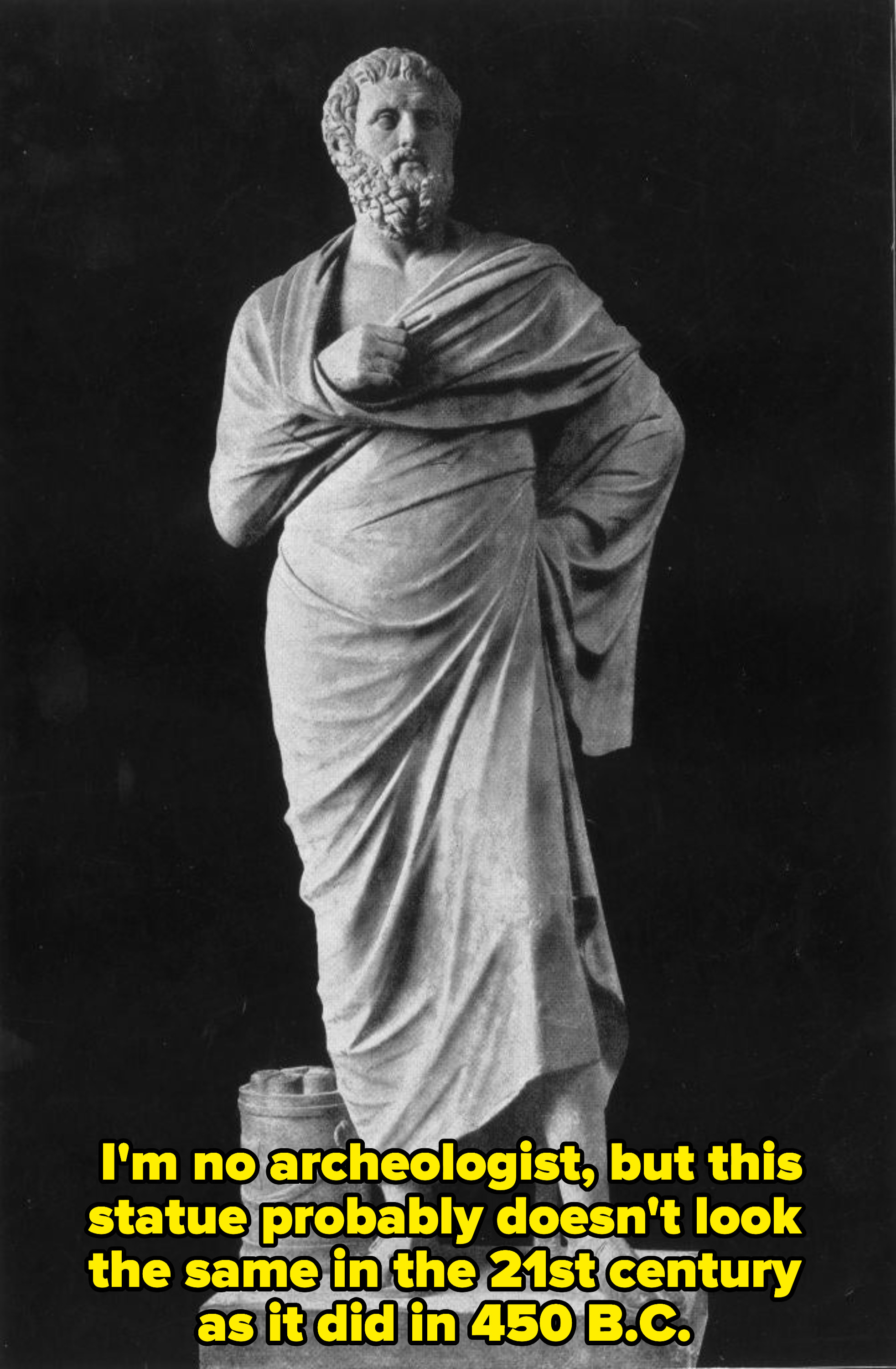 a statue of Sophocles