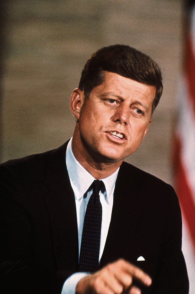 Kennedy campaigning for president in 1960