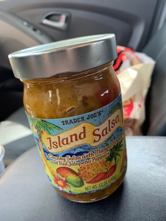 A jar of Island Salsa.