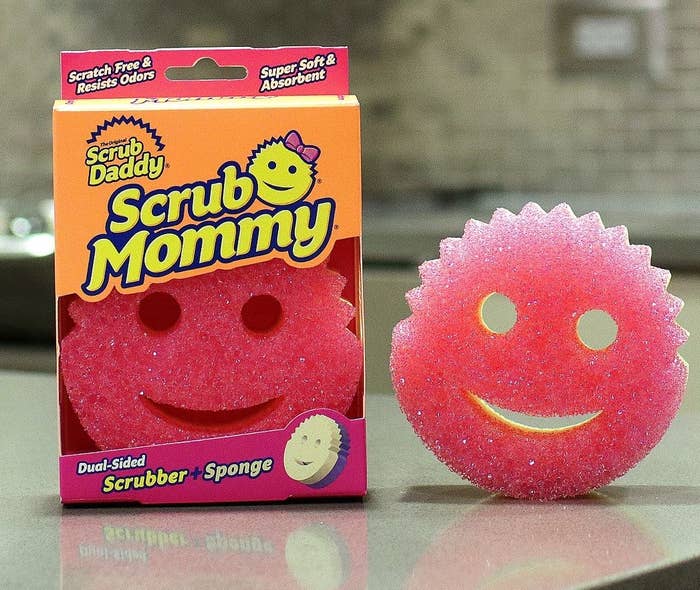 The Scrub Mommy sponge on a countertop