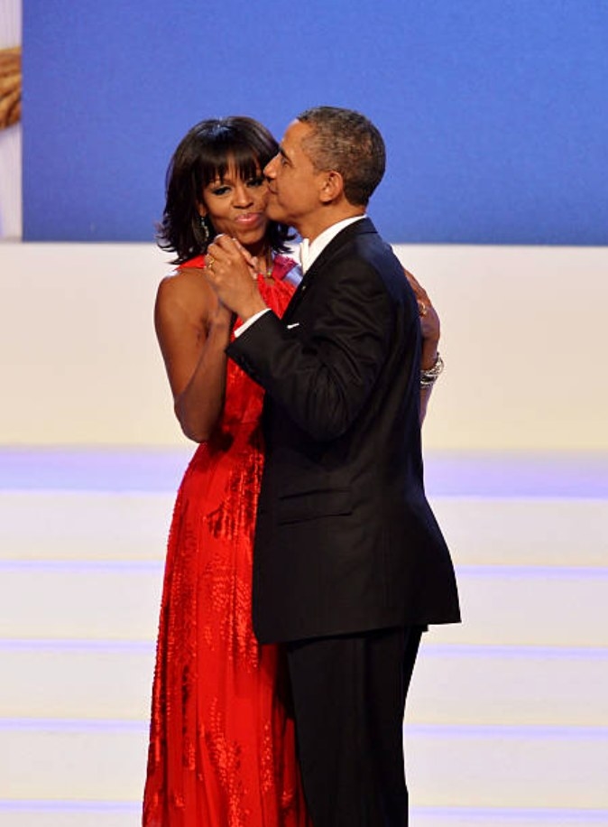 Barack Obama and Michelle Obama dance at the 2013 Inaugural Ball in Washington, D.C.