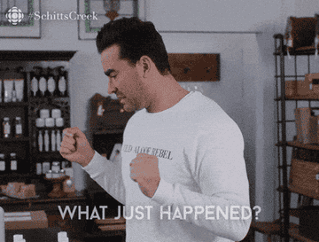 Character saying what just happened