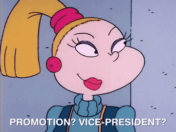 Character saying promotion vice president