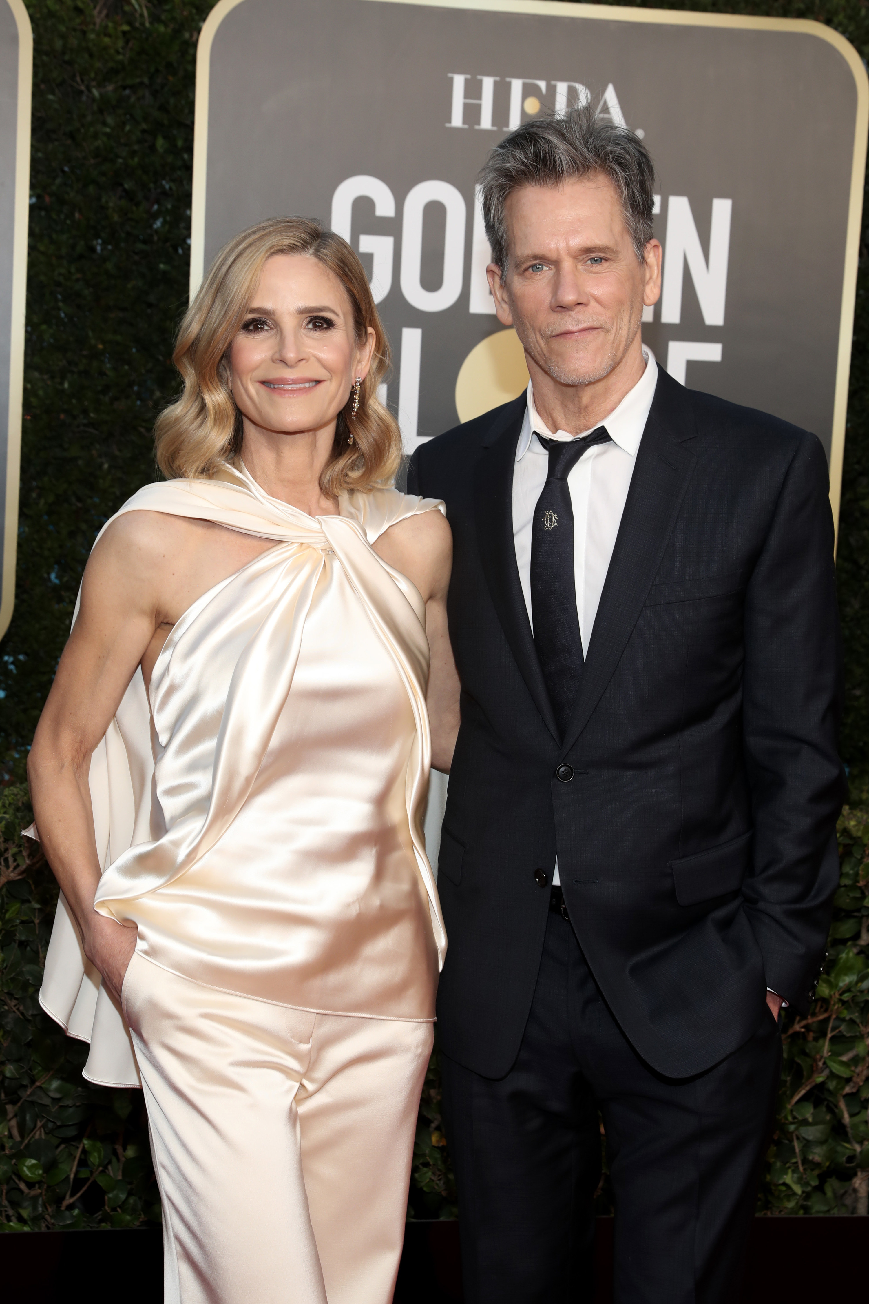 Kyra Sedgwick and Kevin Bacon at the 78th Annual Golden Globe Awards on February 28, 2021