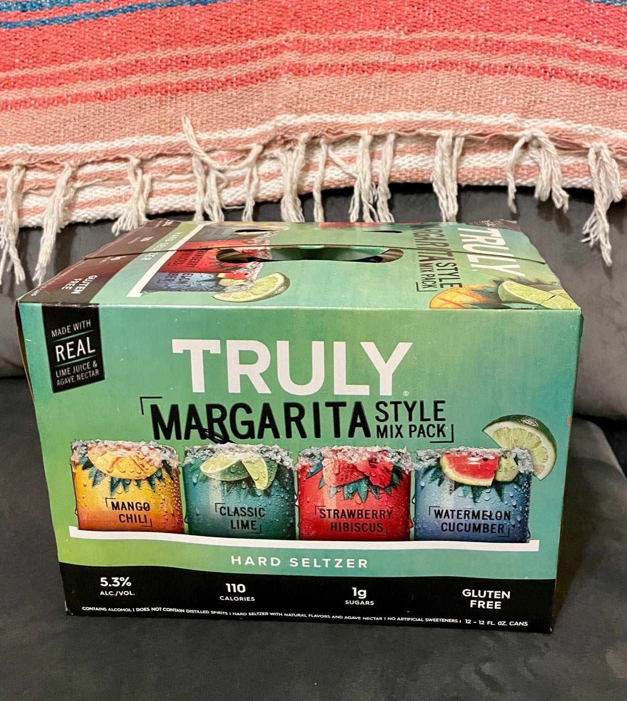 box of truly seltzer margaritas