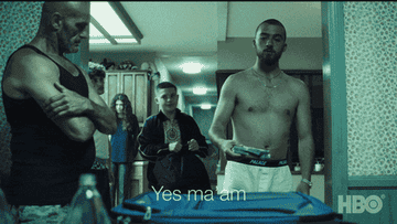 Fez handing over some money and saying