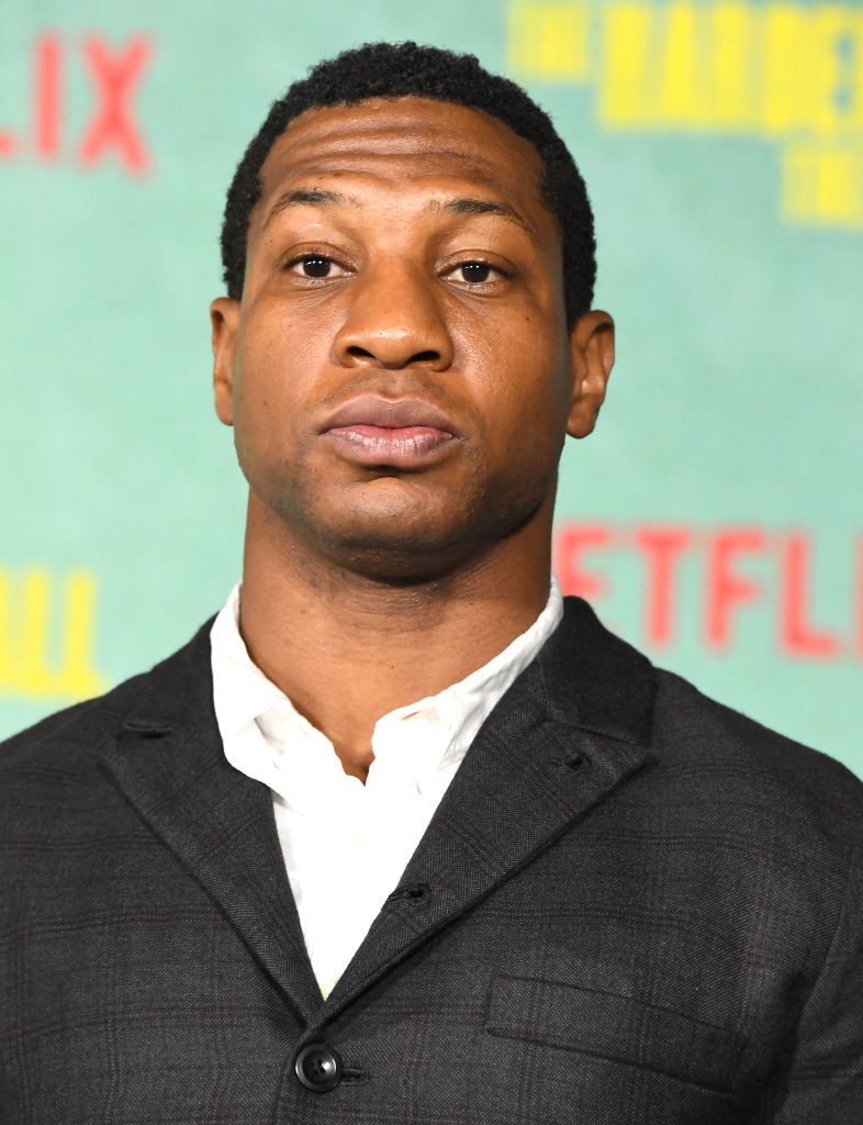 Jonathan Majors arrives at Shrine Auditorium and Expo Hal