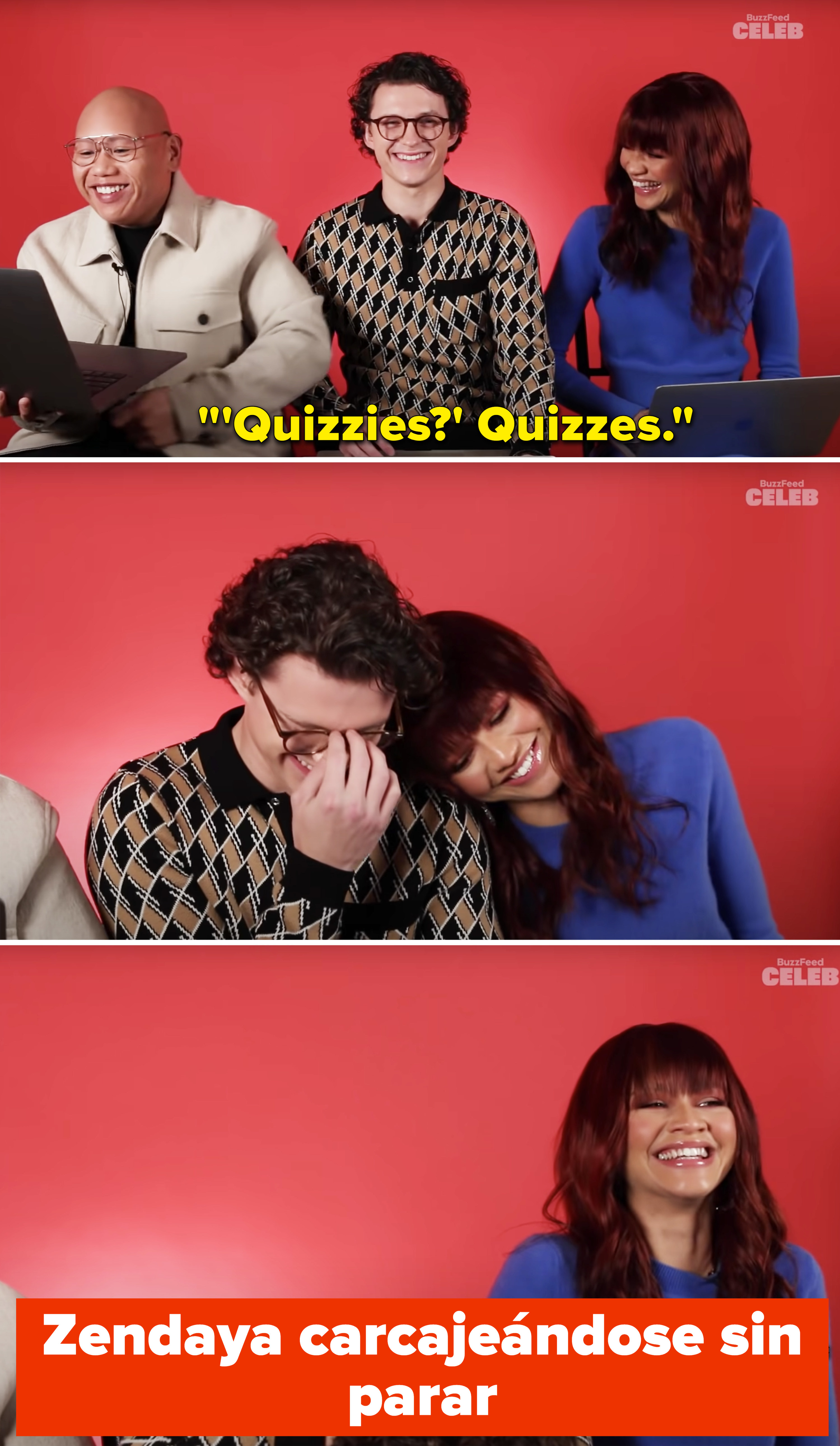 Zendaya laughing and repeating &quot;Quizzies&quot;