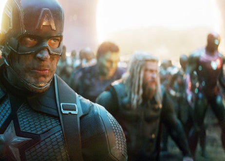 Captain America preparing to fight