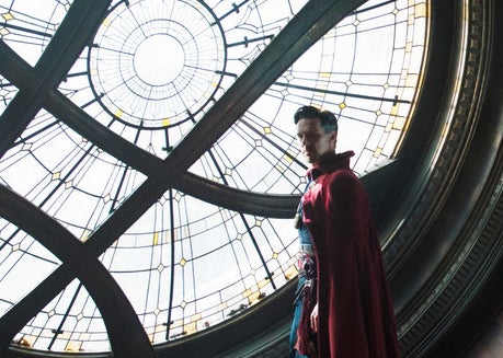 Stephen Strange standing by a large window