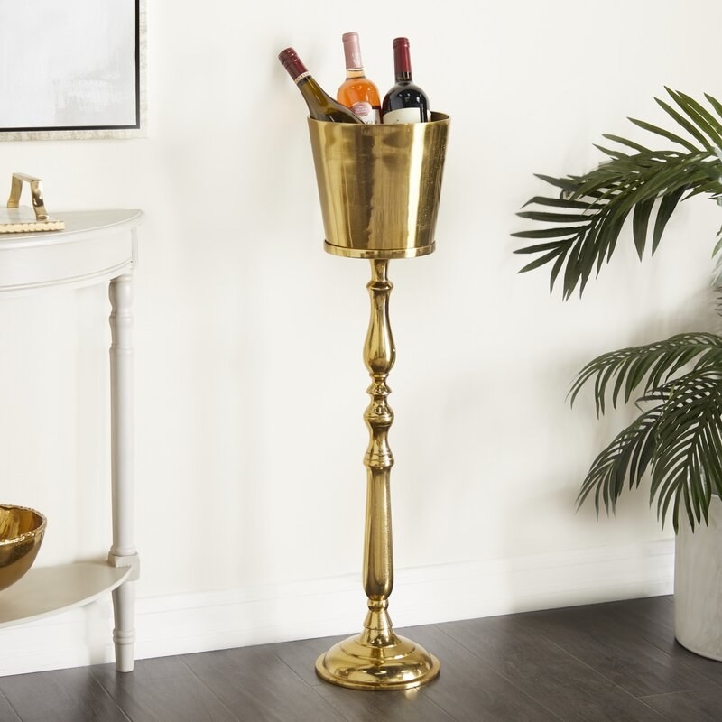 gold bucket drink stand