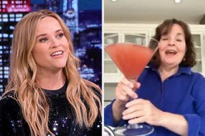 reese and ina with a giant cosmo