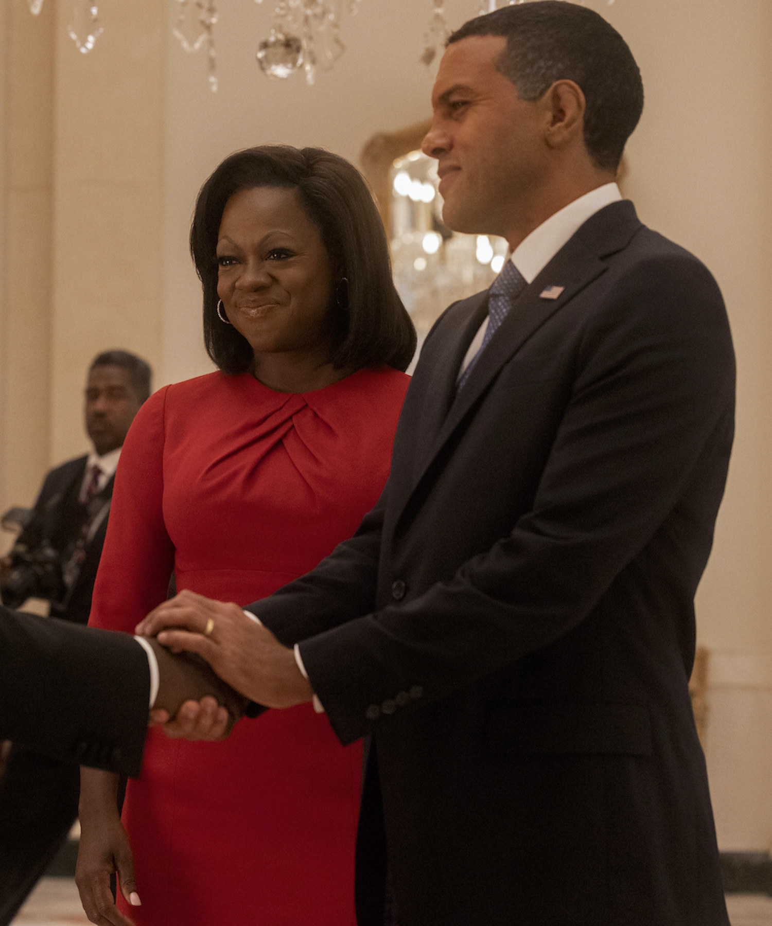 Davis as Michelle Obama and O-T Fagbenle as Barack Obama