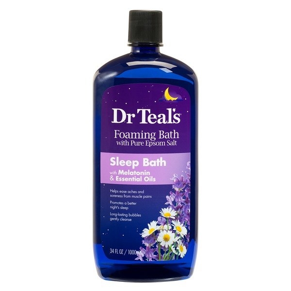 A bottle of foaming sleep bath