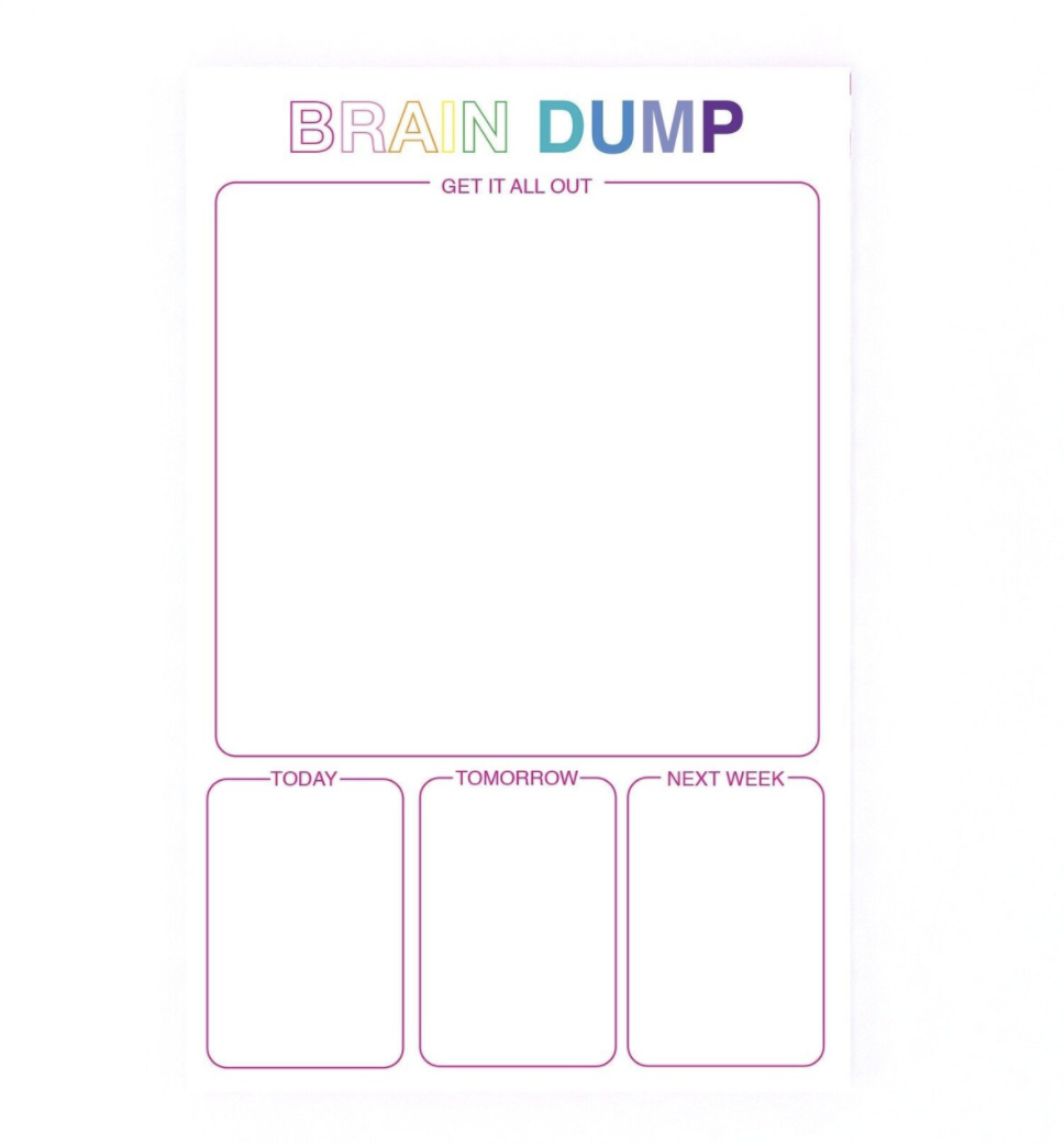 the brain dump notepad