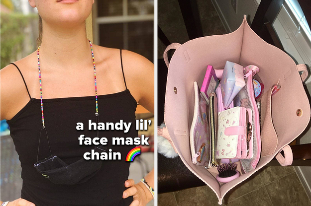face mask chain and bag