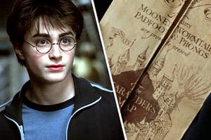 A close up of Harry Potter and the Maruder's Map