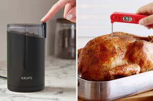 The coffee grinder and the meat thermometer