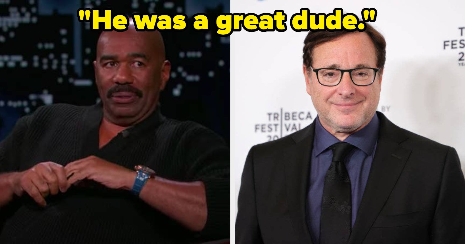 Steve Harvey Called Bob Saget A "Great Dude" And Reflected On How "It Was A Little Hard" Reading His Last Email