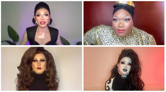 Four of the fabulous Queens on the virtual call