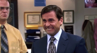 Michael Scott making a face GIF